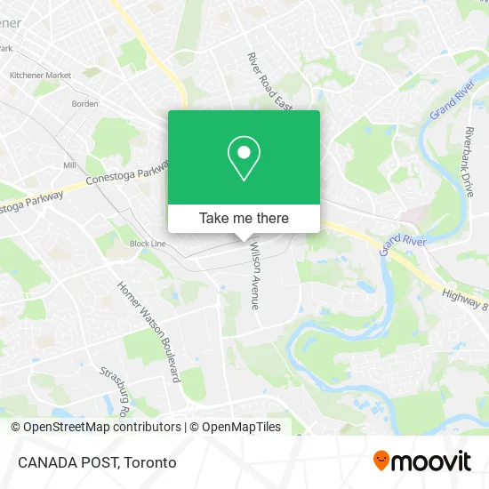 CANADA POST map