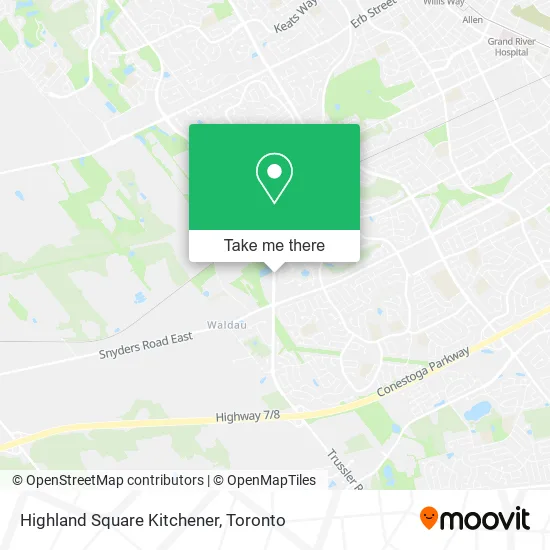Highland Square Kitchener map