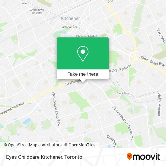 Eyes Childcare Kitchener map