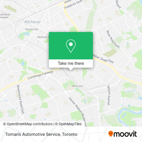 Toman's Automotive Service map