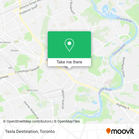 Tesla Destination map