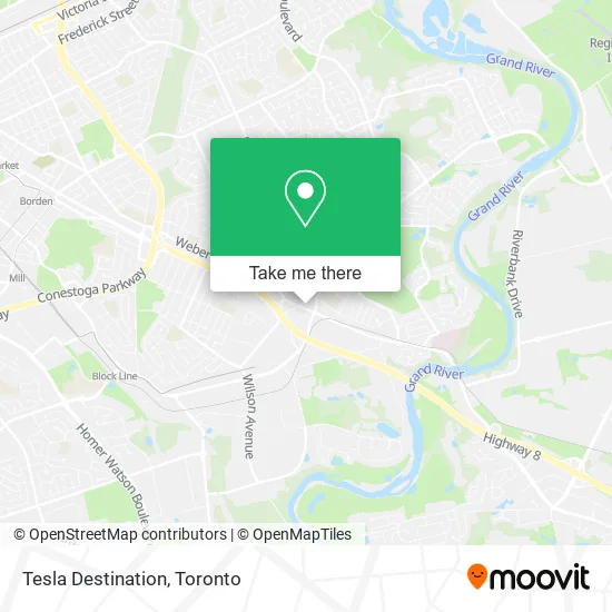 Tesla Destination map