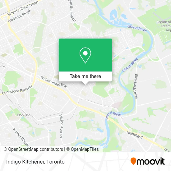 Indigo Kitchener map