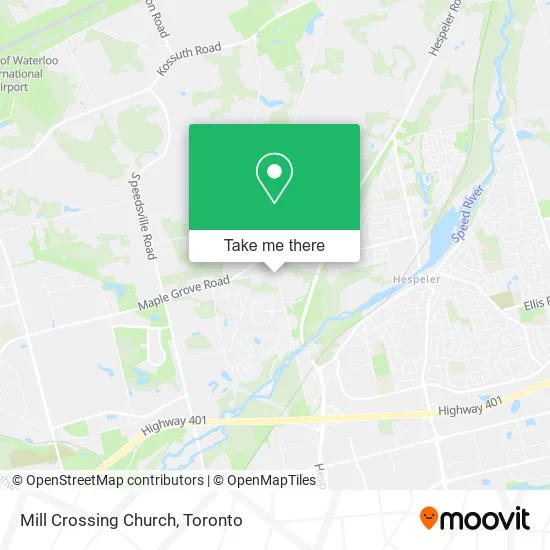 Mill Crossing Church map