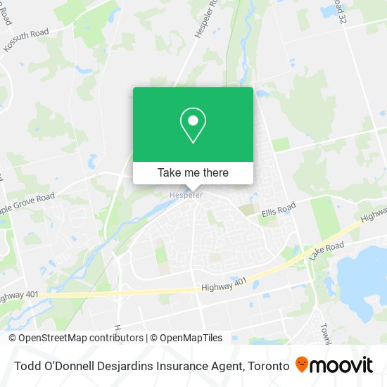 Todd O'Donnell Desjardins Insurance Agent map