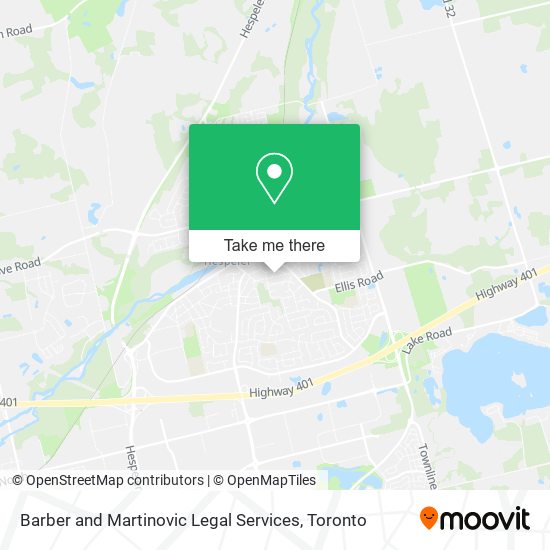 Barber and Martinovic Legal Services map