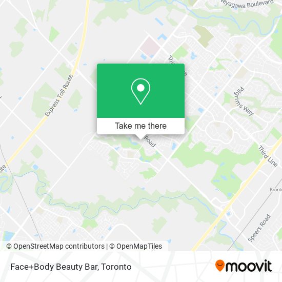 Face+Body Beauty Bar map