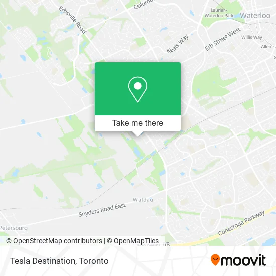 Tesla Destination map