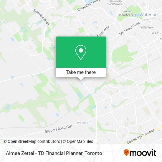 Aimee Zettel - TD Financial Planner map