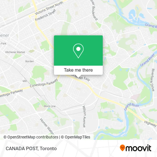 CANADA POST map