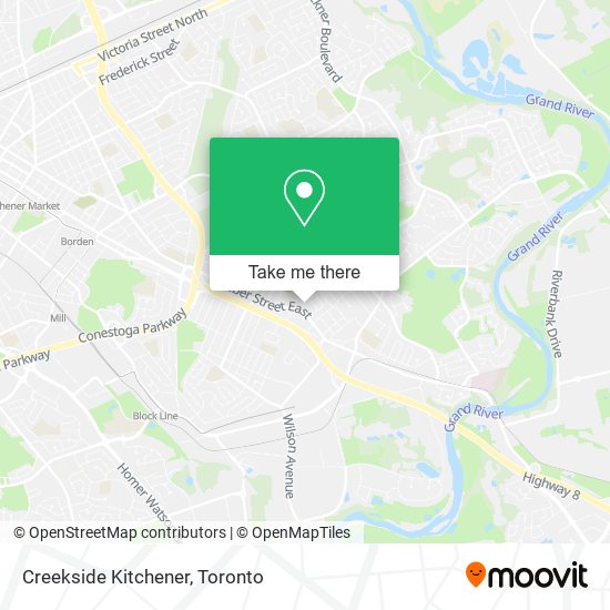 Creekside Kitchener map