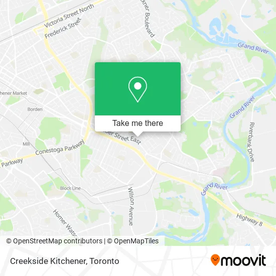 Creekside Kitchener map