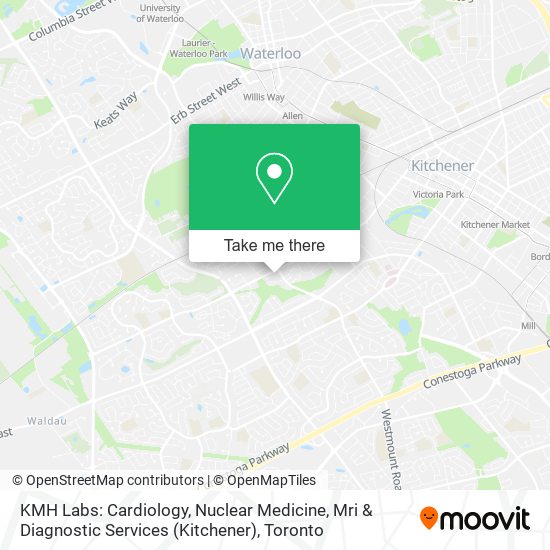 KMH Labs: Cardiology, Nuclear Medicine, Mri & Diagnostic Services (Kitchener) map