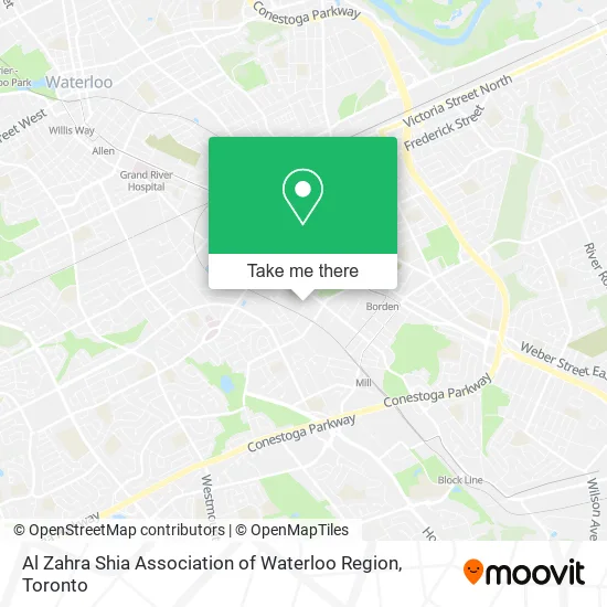Al Zahra Shia Association of Waterloo Region map