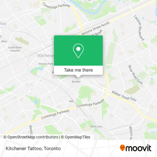 Kitchener Tattoo map