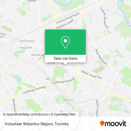 Volunteer Waterloo Région map