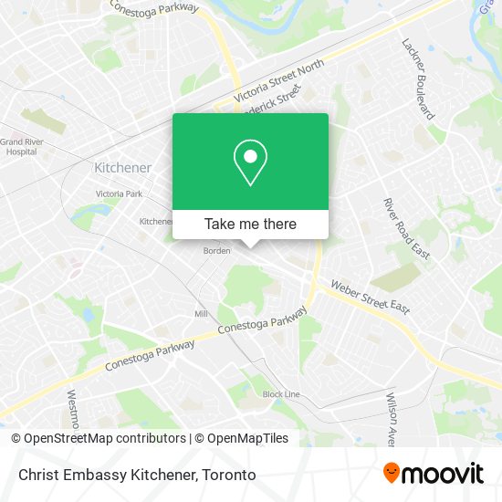 Christ Embassy Kitchener map