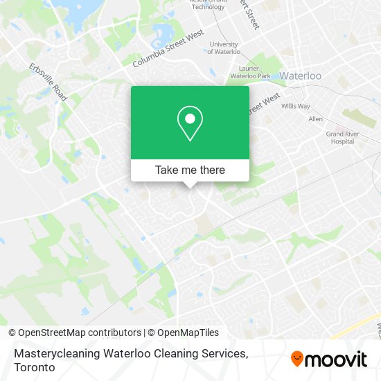 Masterycleaning Waterloo Cleaning Services map