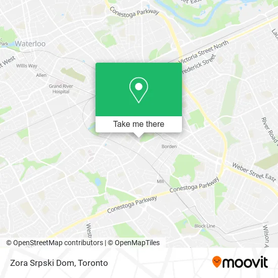 Zora Srpski Dom map