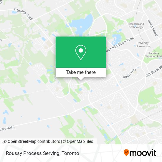 Roussy Process Serving map