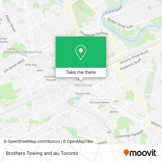 Brothers Towing and au map