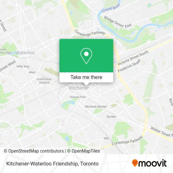 Kitchener-Waterloo Friendship map