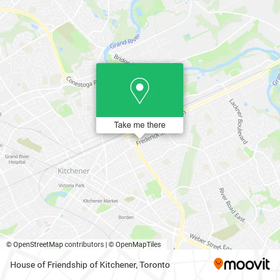 House of Friendship of Kitchener map