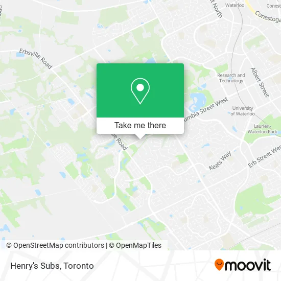 Henry's Subs map