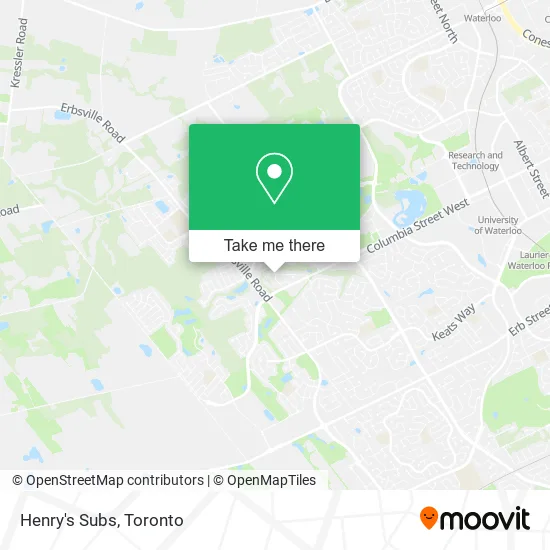 Henry's Subs map