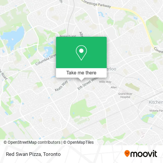 Red Swan Pizza map