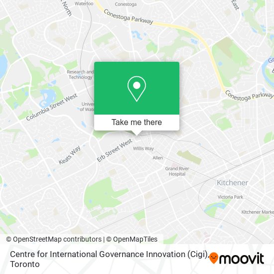 Centre for International Governance Innovation (Cigi) map