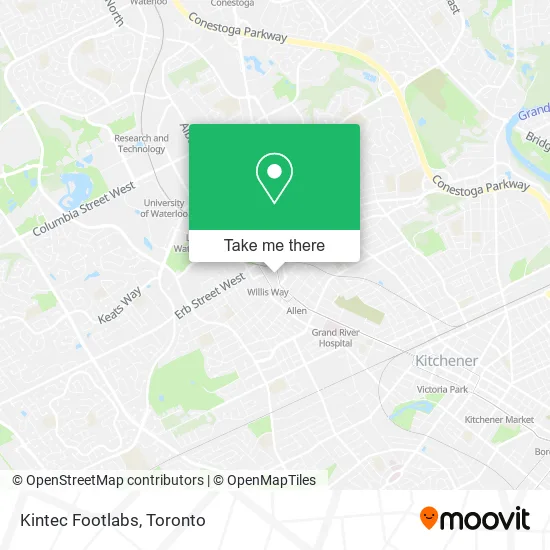 Kintec Footlabs map