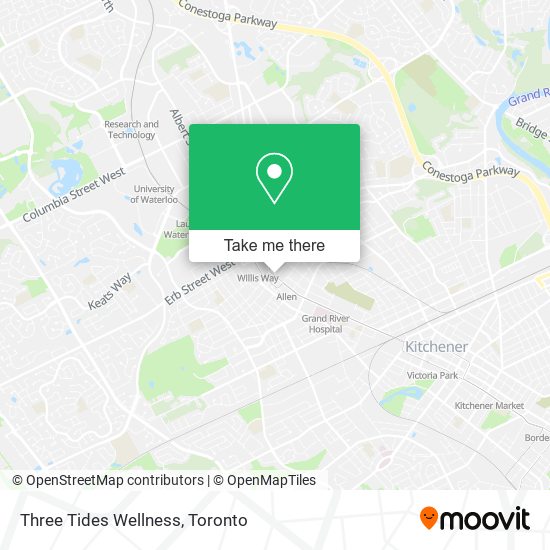 Three Tides Wellness map