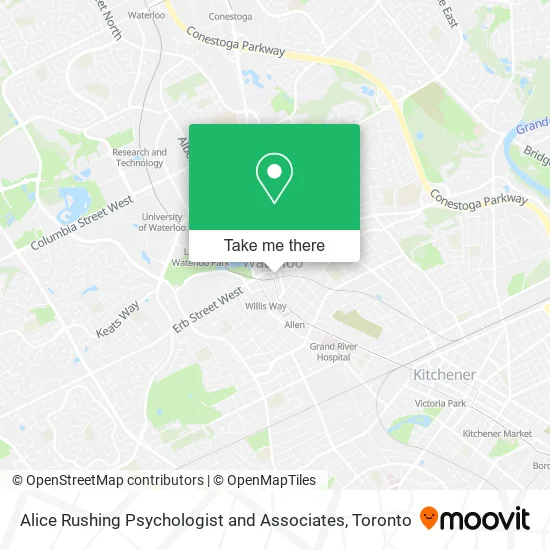 Alice Rushing Psychologist and Associates map