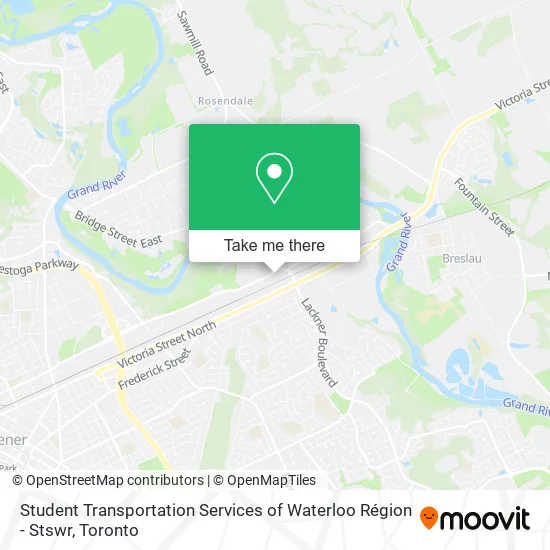 Student Transportation Services of Waterloo Région - Stswr map