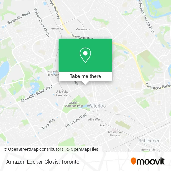 Amazon Locker-Clovis map