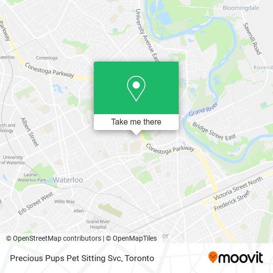 Precious Pups Pet Sitting Svc map