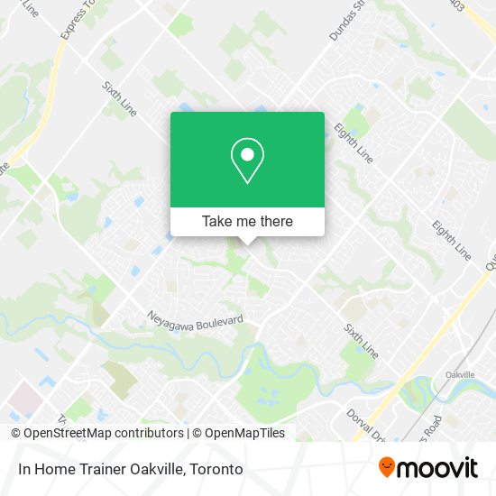 In Home Trainer Oakville map