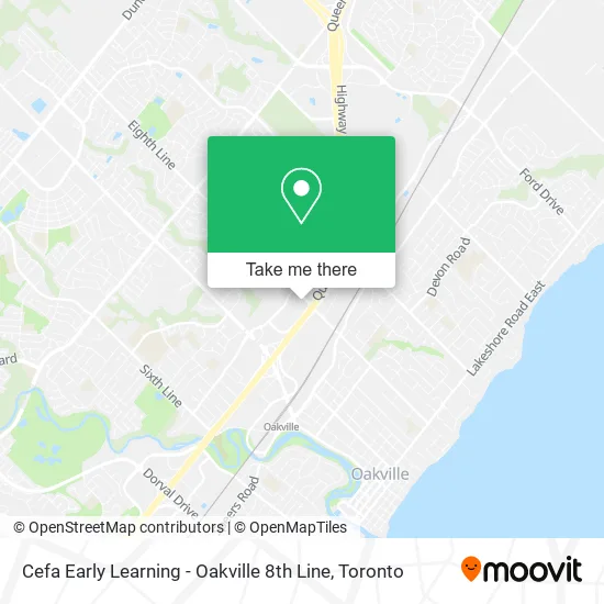 Cefa Early Learning - Oakville 8th Line map