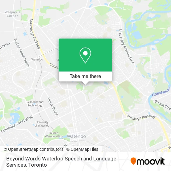 Beyond Words Waterloo Speech and Language Services map
