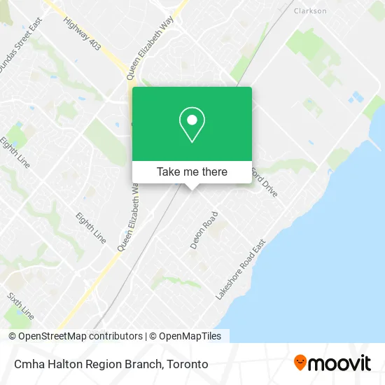 Cmha Halton Region Branch map