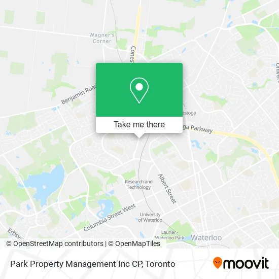 Park Property Management Inc CP map