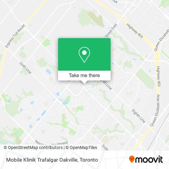 Mobile Klinik Trafalgar Oakville map