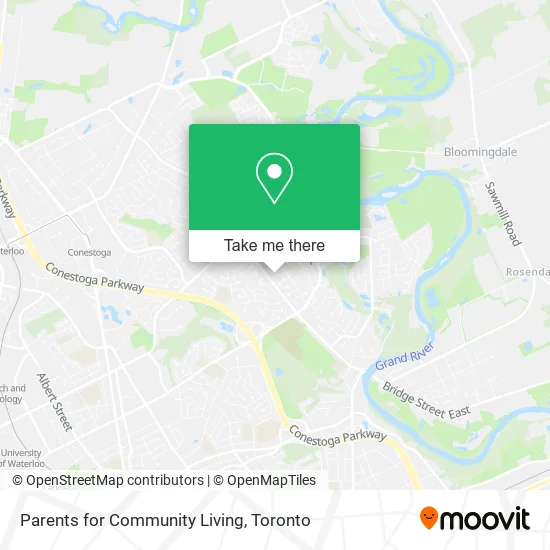 Parents for Community Living map