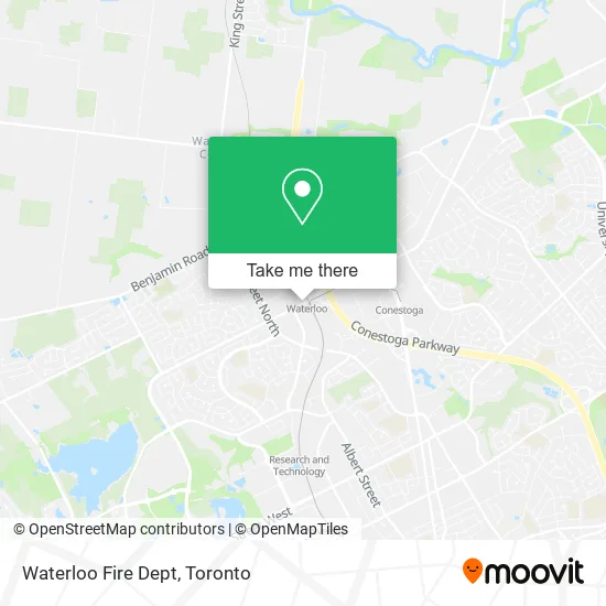 Waterloo Fire Dept map