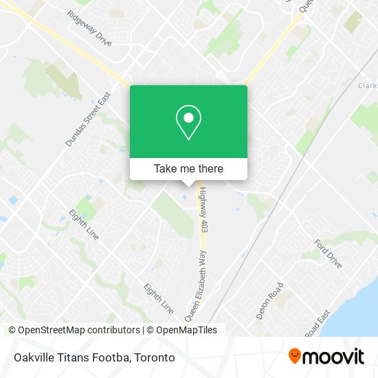 Oakville Titans Footba map