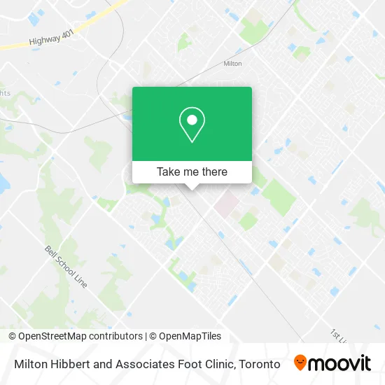 Milton Hibbert and Associates Foot Clinic map