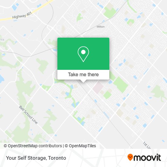 Your Self Storage map