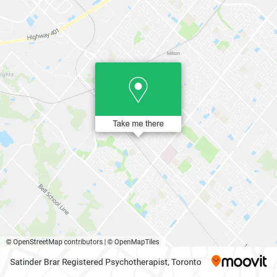 Satinder Brar Registered Psychotherapist map