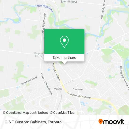 G & T Custom Cabinets map